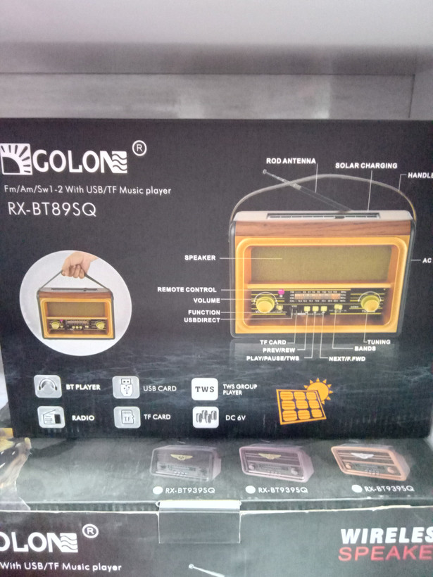 رادیو و اسپیکر شارژی GOLON RX_BT89SQ